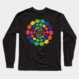 Ever Decreasing Circles of Pumpkin Rainbows Long Sleeve T-Shirt